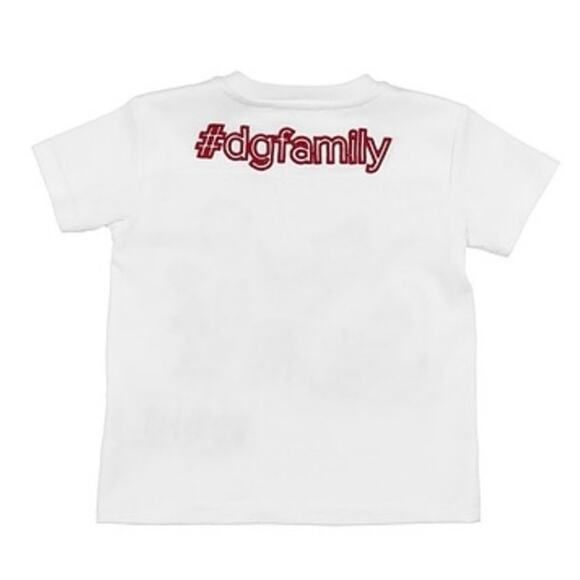 DOLCE & GABBANA Baby 12-18 Months #dgfamily Appliqué T-Shirt Short Sleeve White - Picture 2 of 13